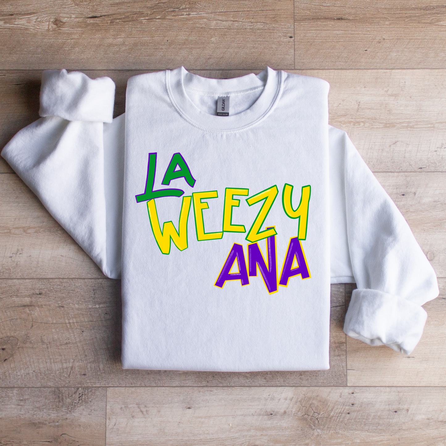 La Weezy Ana Mardi Gras Apparel | Louisiana Pride Sweatshirt