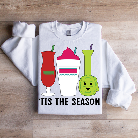 Classic New Orleans Drinks Sweatshirt | Daiquiri, Hand Grenade, & Hurricane Design | 'Tis The Season