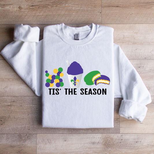 Youth 'Tis the Season Mardi Gras Apparel | Bead Dog, Snowball & Moonpies Design