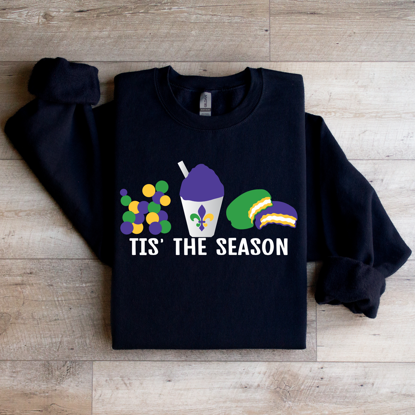 Youth 'Tis the Season Mardi Gras Apparel | Bead Dog, Snowball & Moonpies Design