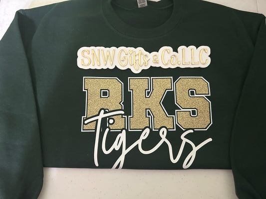 RKS Tigers Sweatshirt | Custom School Spirit Apparel | Support Your Team in Style