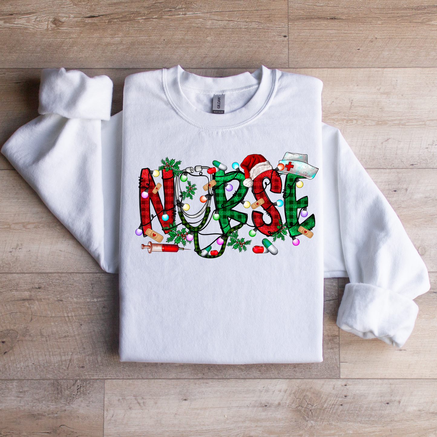 Nurse Christmas Sweatshirt | Festive Holiday Pullover for Healthcare Workers | Cozy Christmas Apparel