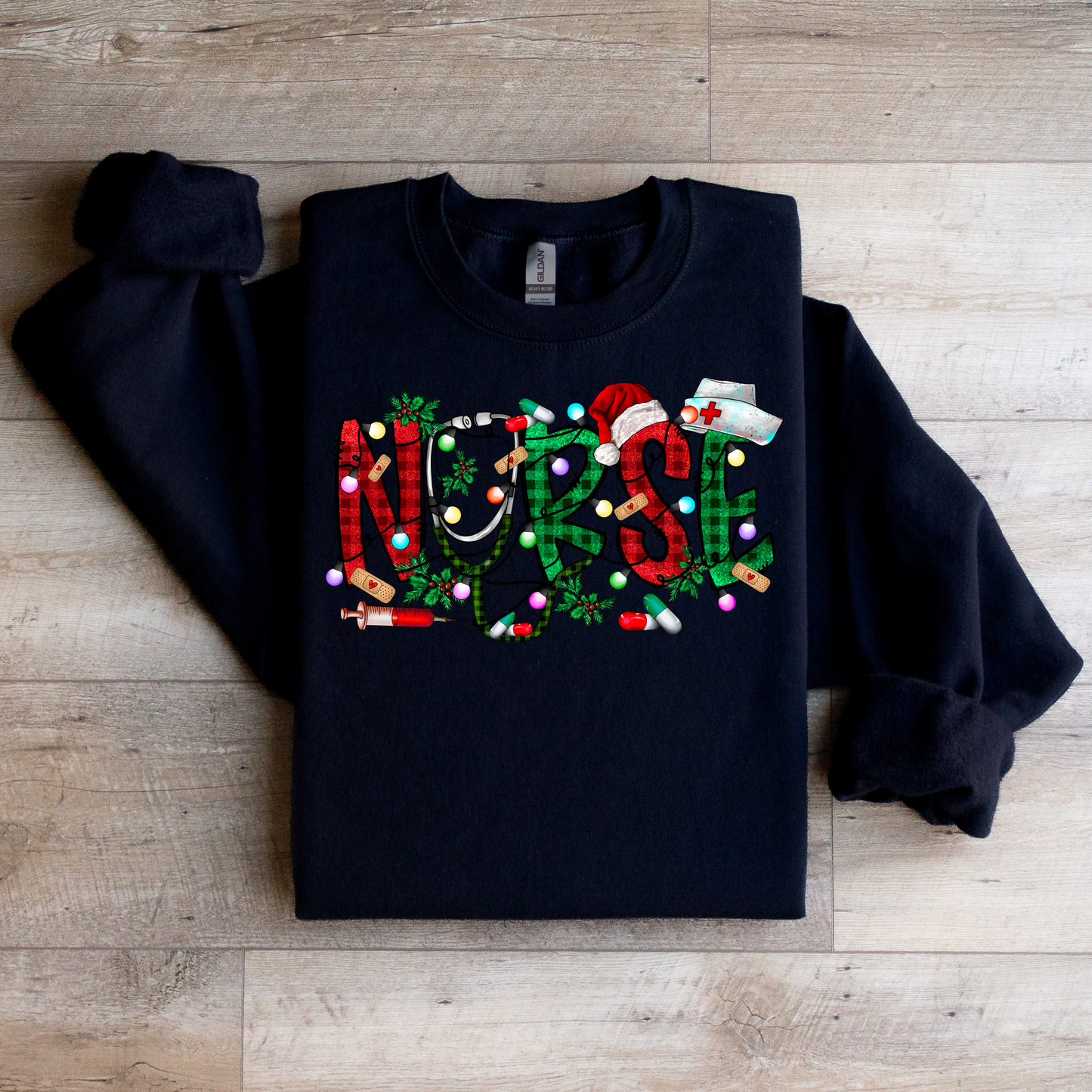 Nurse Christmas Sweatshirt | Festive Holiday Pullover for Healthcare Workers | Cozy Christmas Apparel