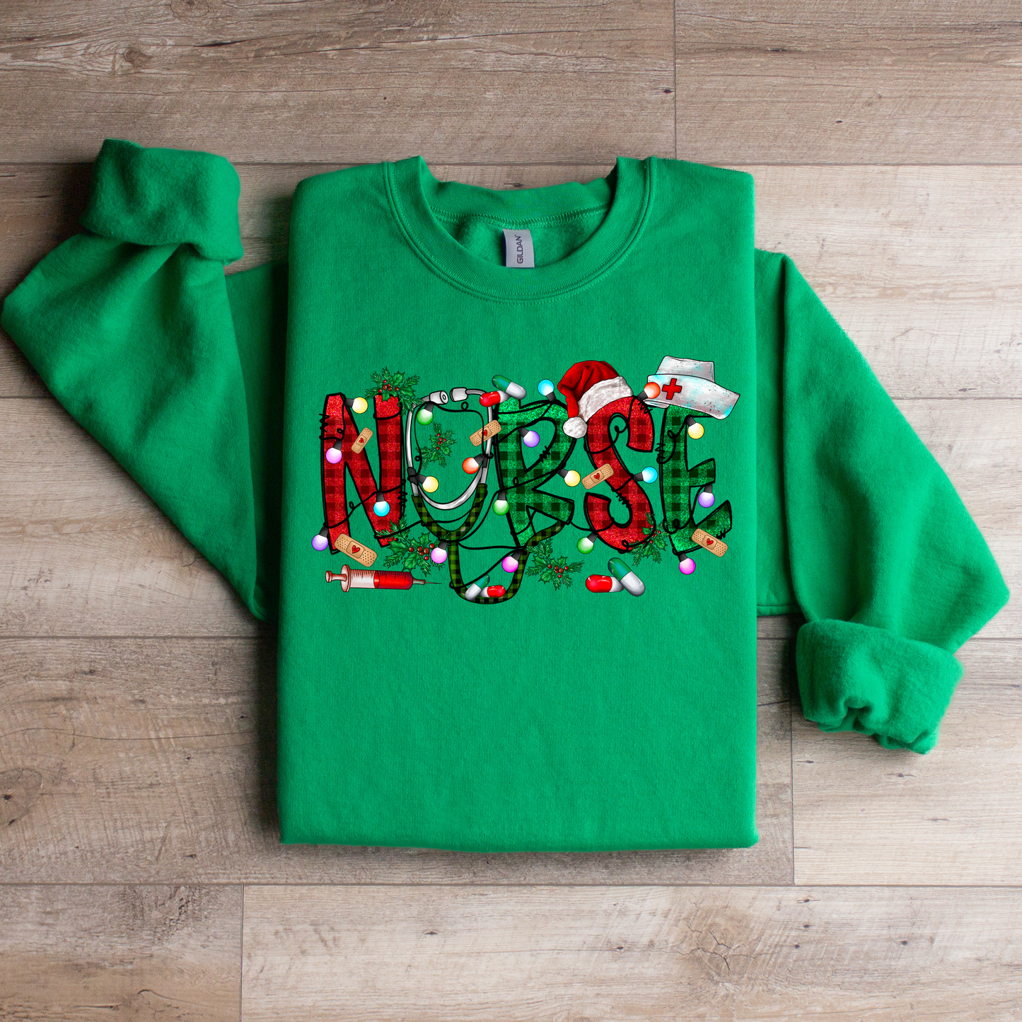 Nurse Christmas Sweatshirt | Festive Holiday Pullover for Healthcare Workers | Cozy Christmas Apparel