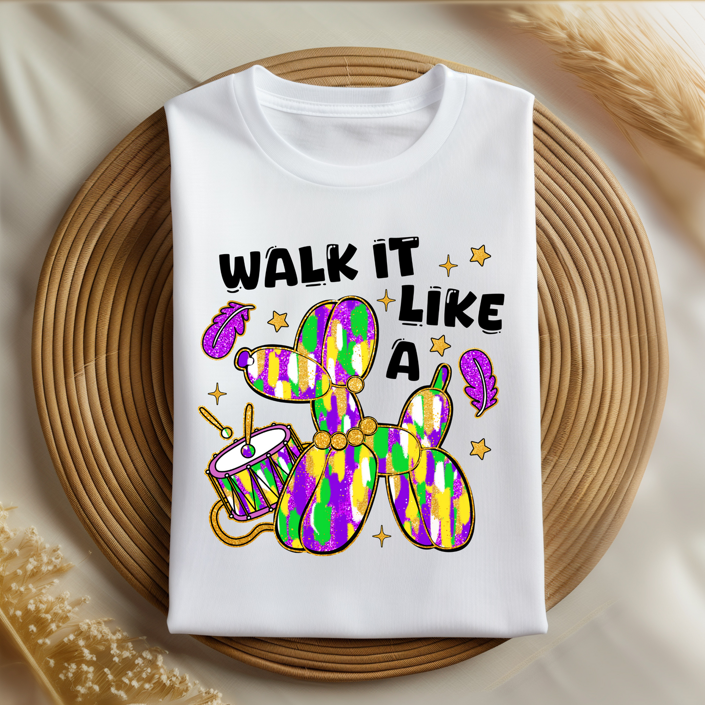 Walk It Like a Dog Mardi Gras Shirt | Funny New Orleans Parade Shirt | Carnival Season Apparel