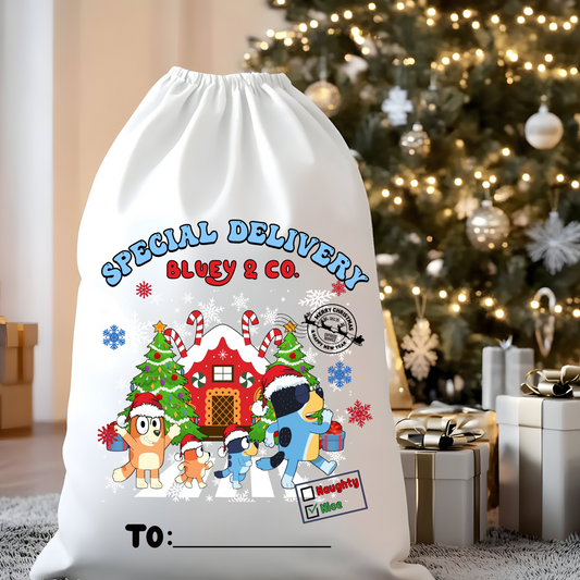 Personalized Santa Sacs | Custom Christmas Gift Bags | Reusable Santa Sack for Kids